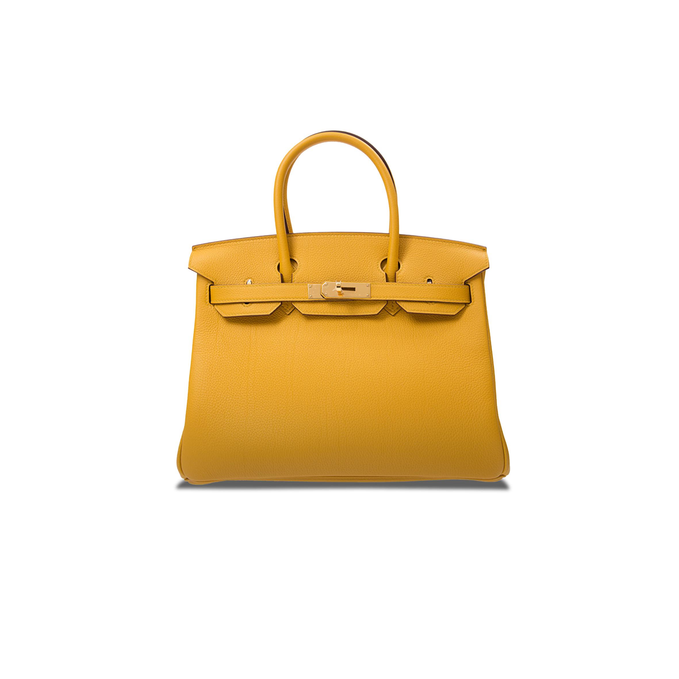 HERMES MASTER BIRKIN 35 TOGO LEATHER CALFSKIN AMBER GOLD BUCKLE BAG BK309DTGGP (35*28*18cm)